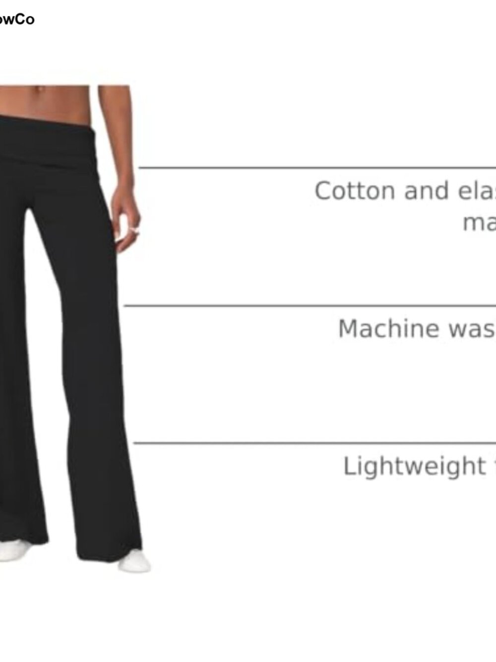Womens Yoga Sweatpants Wide Leg Foldover Waist Lounge Pajama Pants - Picture 3 of 6